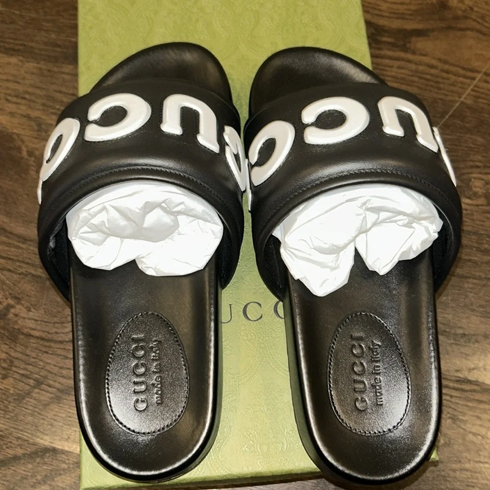 Gucci black slides